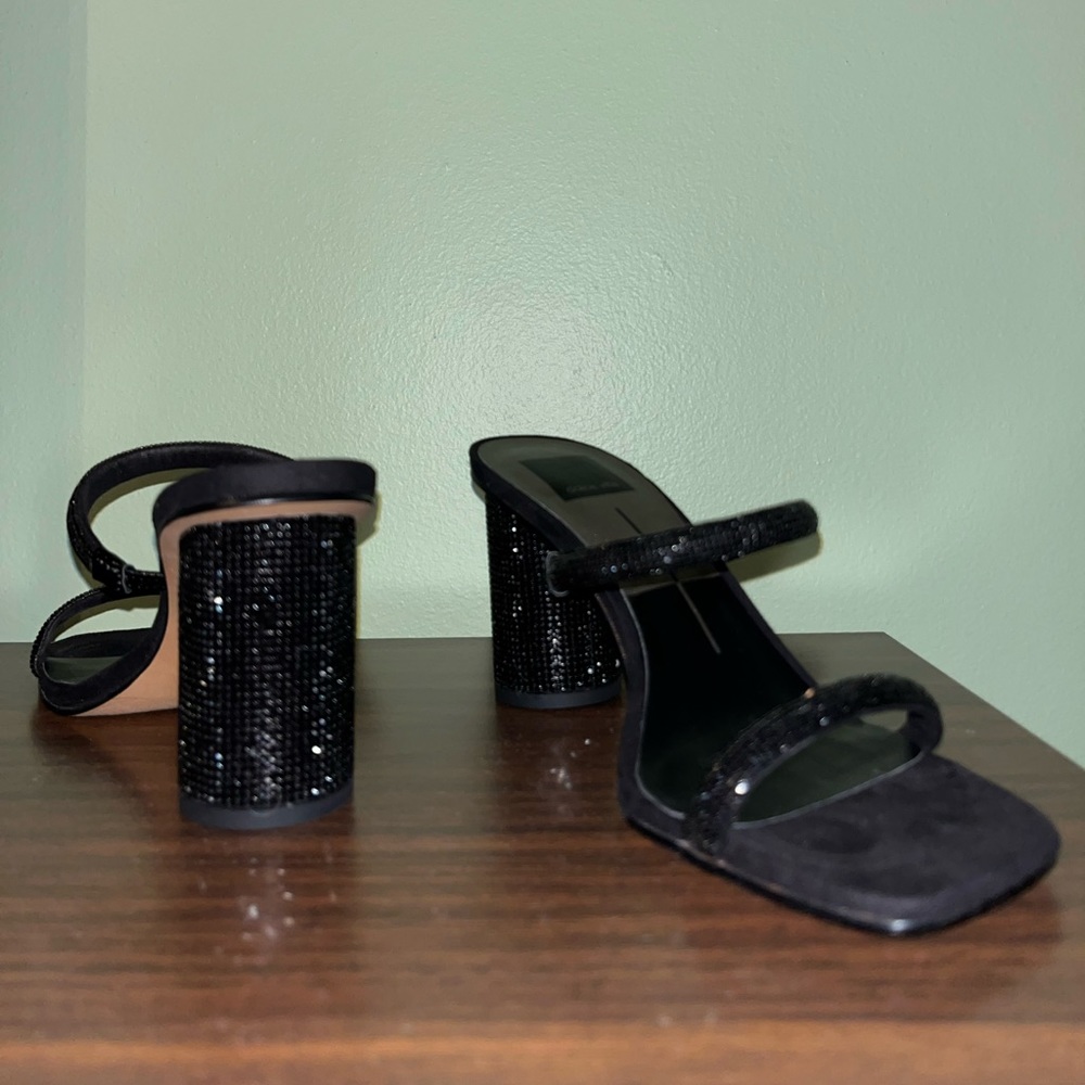 NEW- Dolce Vita Black Rhinestone Heels 7.5